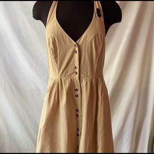 Maeve halter dress with pockets and button down